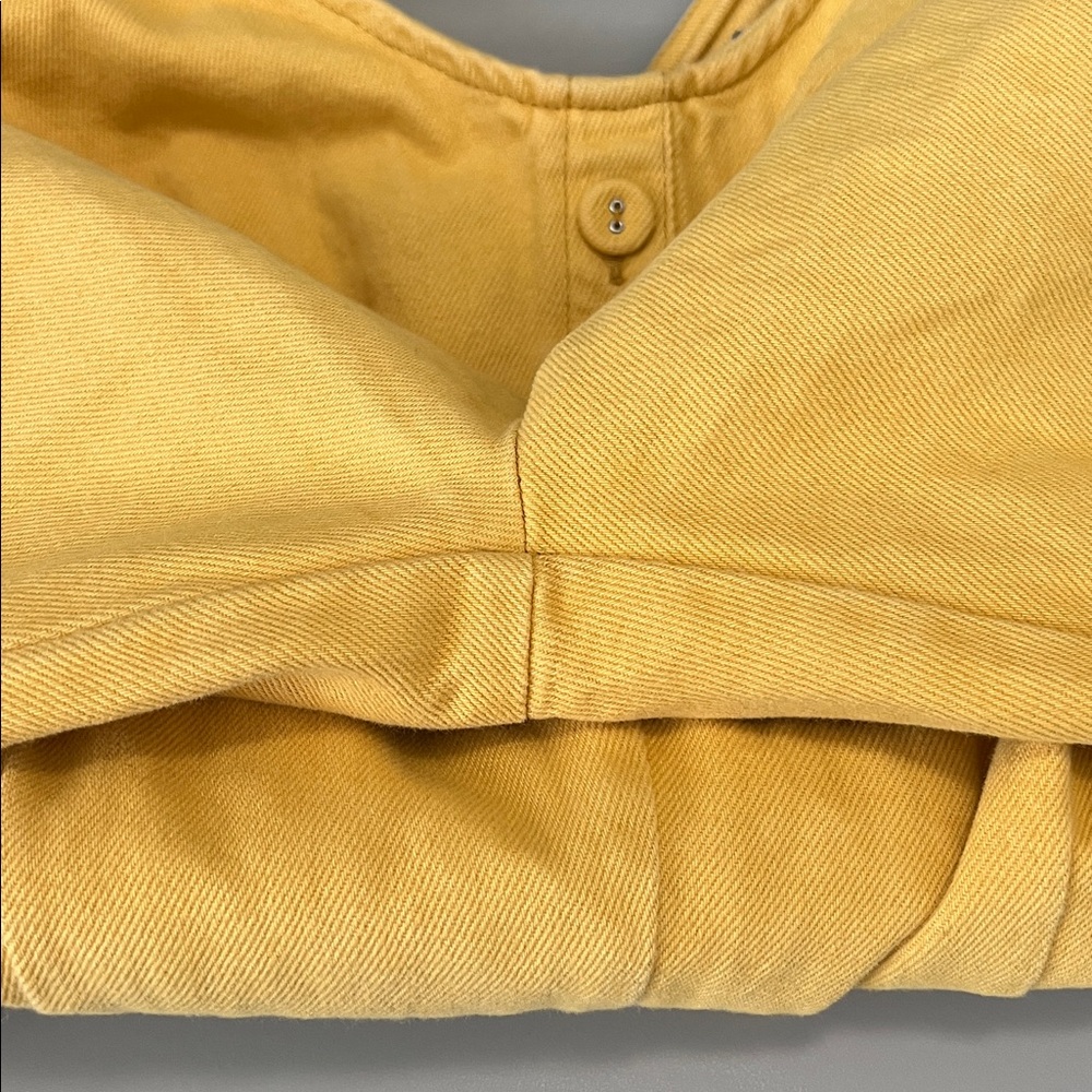 Urban Outfitters Denim Faux Button Front Jumpsuit Yellow Size XS - Picture 6 of 9